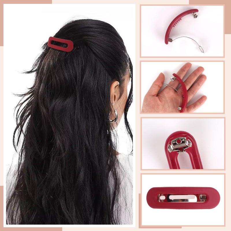 ANBALA French Barrette, 6Pcs Hair Barrettes for Women Girls Strong Hold No Slip Barrettes for Fine Thin Thick Hair - Image 3
